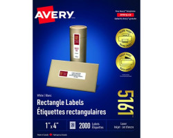 Avery Étiquettes rectangulaires blanches Easy Peel®