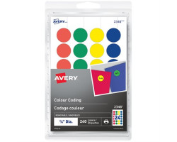 Avery Étiquettes de codage couleur autoadhésives