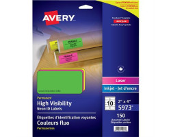 Avery Étiquettes fluorescentes