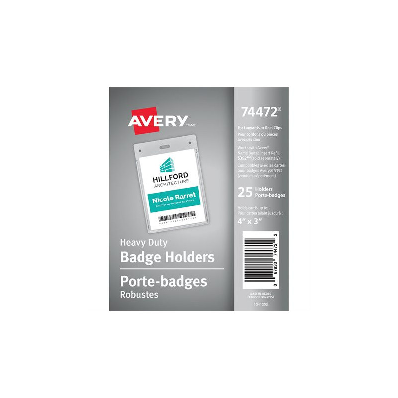 Avery Porte-insigne robuste