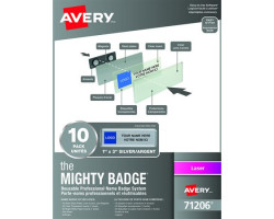 Avery Système de badges professionnels réutilisables pour imprimantes laser