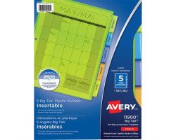 Avery Intercalaires insérables Big Tab™ en plastique