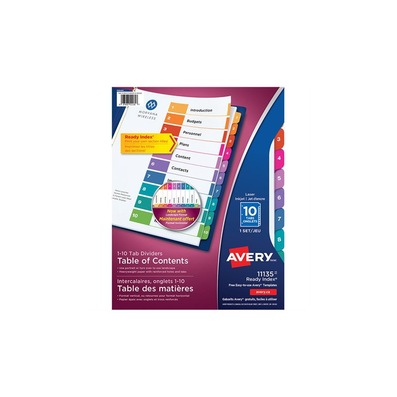 Avery Intercalaires Ready Index®