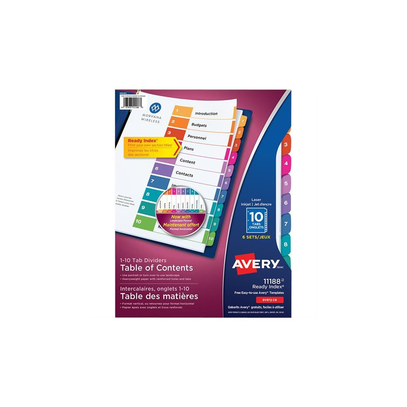 Avery Intercalaires Ready Index®