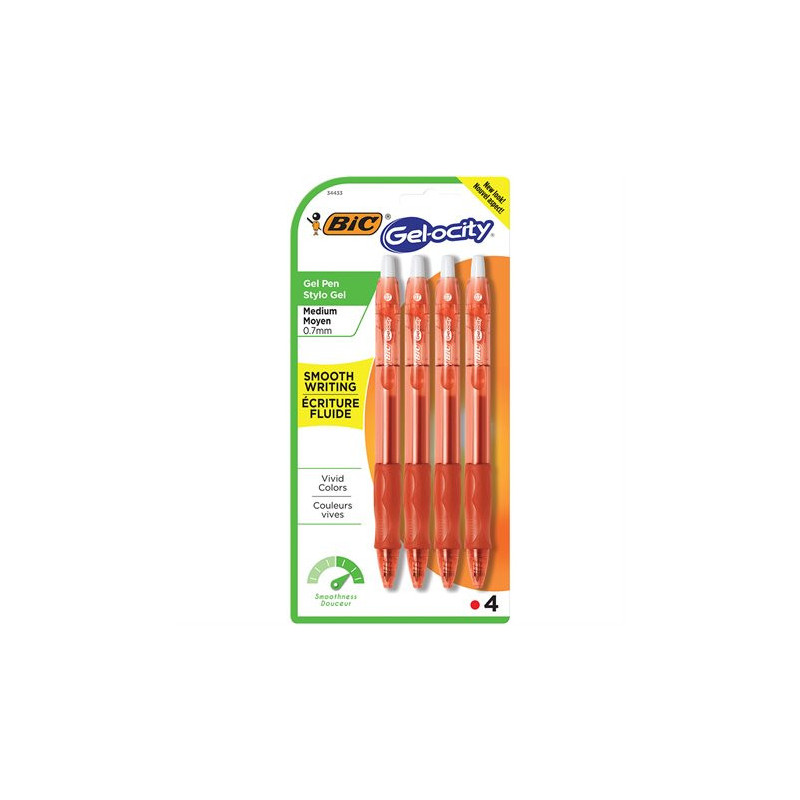 Bic Stylos à bille roulante rétractable Gel-Ocity™ Original