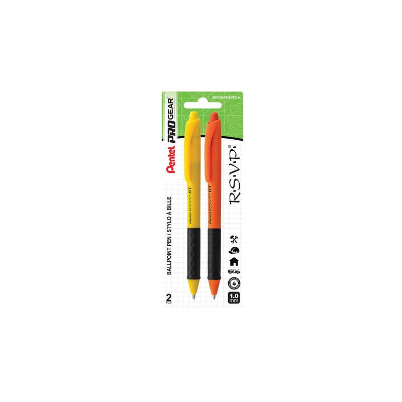 Pentel Stylos à bille rétractable R.S.V.P.