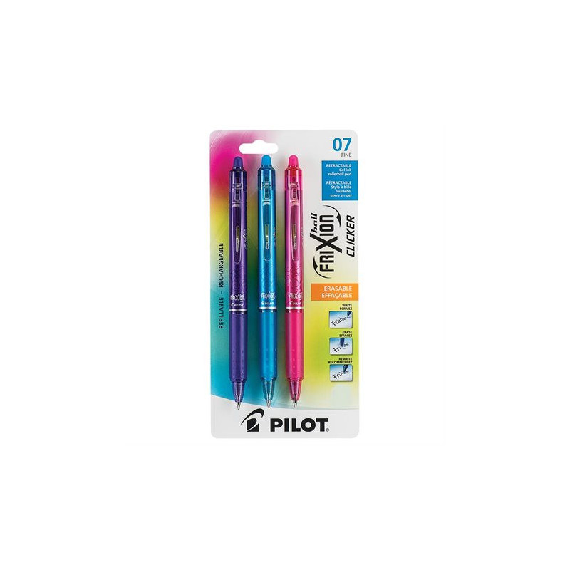 Pilot Stylo à bille roulante rétractable effaçable FriXion® Clicker