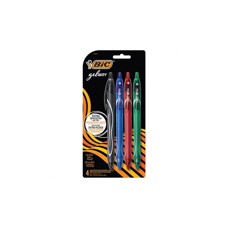 Bic Stylo à bille roulante rétractable Gel-Ocity™