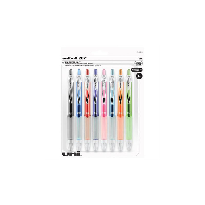 Uniball Stylos 207 Gel rétractables