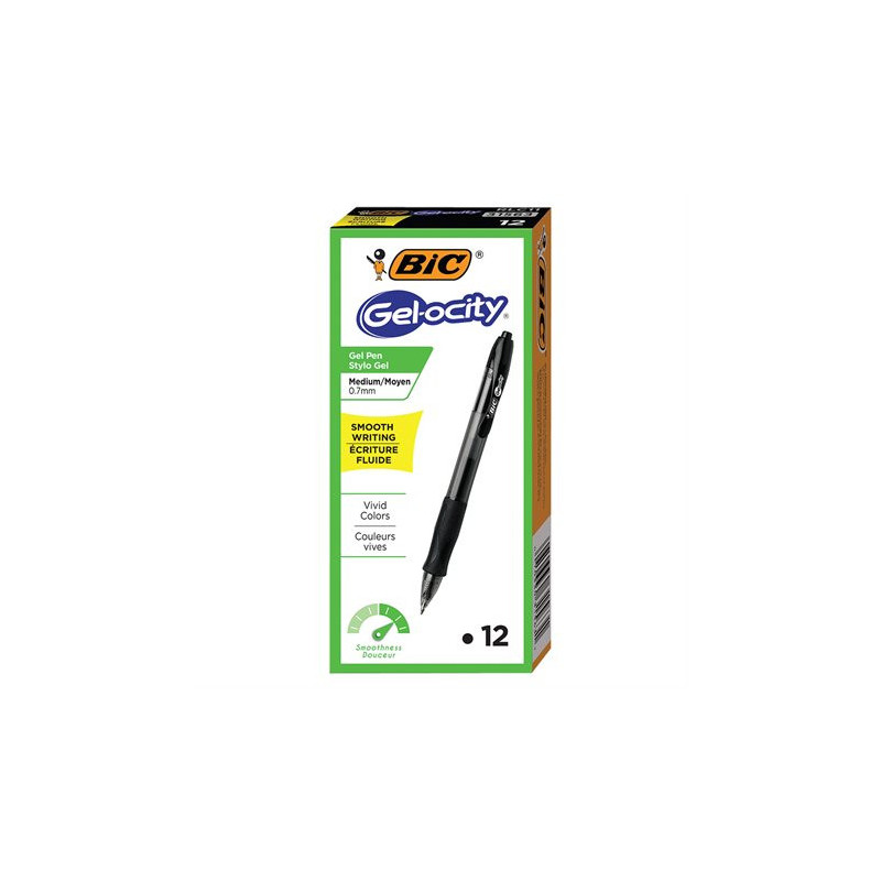 Bic Stylos à bille roulante rétractable Gel-Ocity™ Original