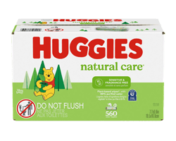 HUGGIES Natural Care lingettes pour bébés pour peau sensible, non parfumées, 560 unités