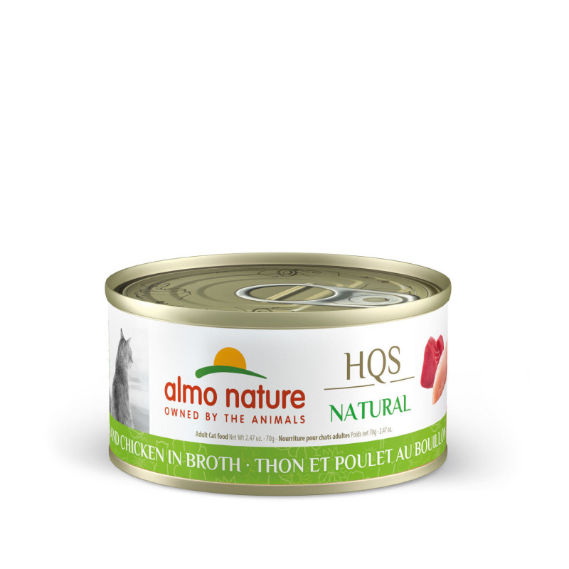 Almo Nature Thon et poulet en bouillon pour chat adu…