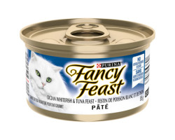 Wet food with white fish...