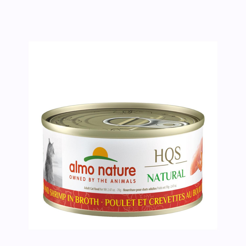 Almo Nature HQS Natural au poulet et crevettes en bo…