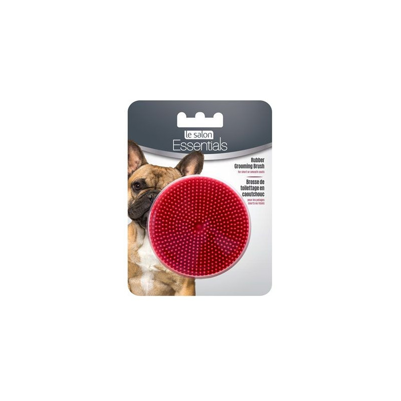 Brosse de toilettage en caoutchouc pour chiens – 7,6 cm – Essentials Le Salon