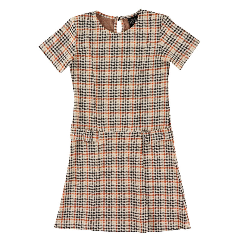 Mélodie Check Dress, 7-14 years