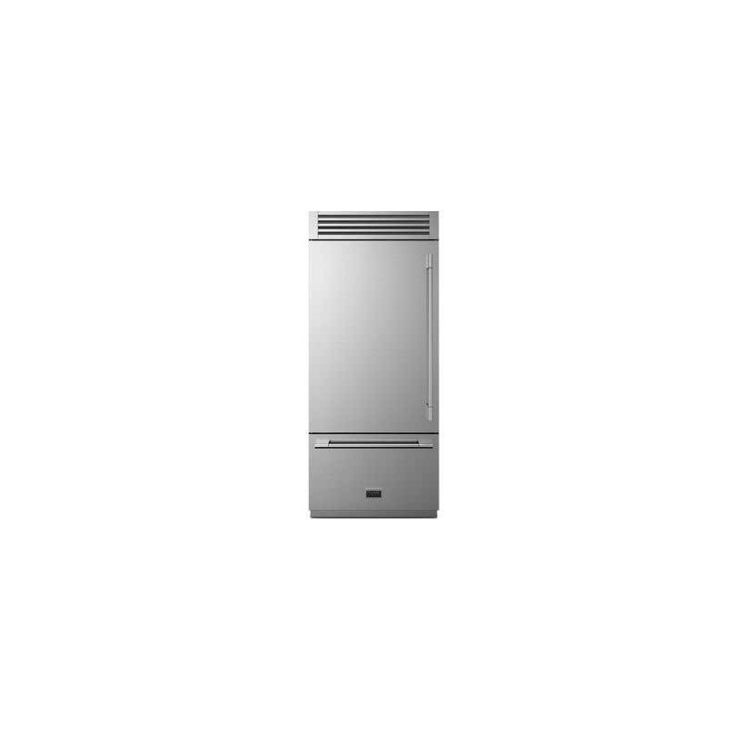 36" Built-in Bottom Freezer Refrigerator, 19 cu. ft., Stainless Steel, Fulgor Milano F7PBM36S2-R