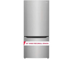 Réfrigérateur à congélateur inférieur de 30 po, profondeur standard, 20 pi³, acier inoxydable, Frigidaire Gallery Series GRBN20