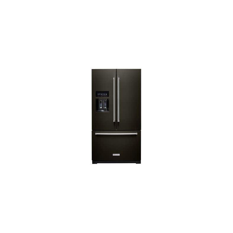 36" Freestanding French Door Refrigerator with Exterior Ice and Water Dispenser, Standard Depth, 27 cu. ft., Black Stainless St