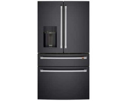 36" Freestanding French Door Refrigerator, Counter Depth, 22 cu. ft., Matte Black, Coffee CXE22DP3PD1