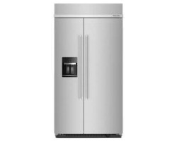 42" Built-In Side-by-Side Refrigerator with Ice and Water Dispenser, 25 cu. ft., Stainless Steel, KitchenAid KBSD702MPS