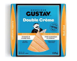 Monsieur Gustav / 125 g Fromage double crème  - Croûte orangée