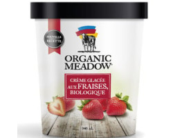 Organic Meadow / 946 ml Crème glacée biologique - Fraises