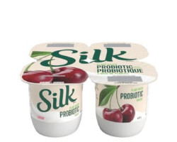 Silk / 4 x 95 ml Yogourt végétal probiotique - Cerise