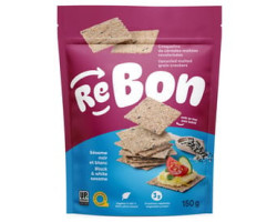 Rebon / 150 g Craquelins de céréales maltées revalorisées - Sésame noir et blanc