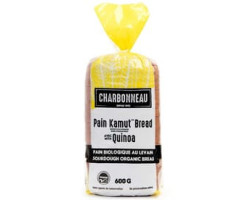 Charbonneau / 600 g Pain biologique au levain  -  Kamut® blé avec quinoa