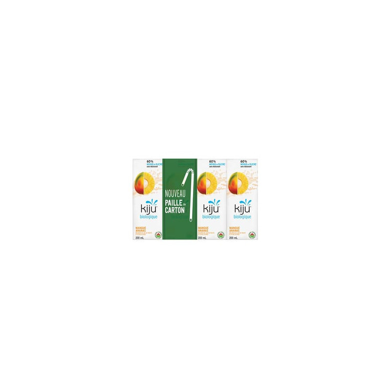 Kiju / 4x200 ml Jus de fruits biologique - Mangue Ananas