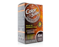 Color & Soin / 135 ml Coloration pour cheveux - Châtain Acajou 4M