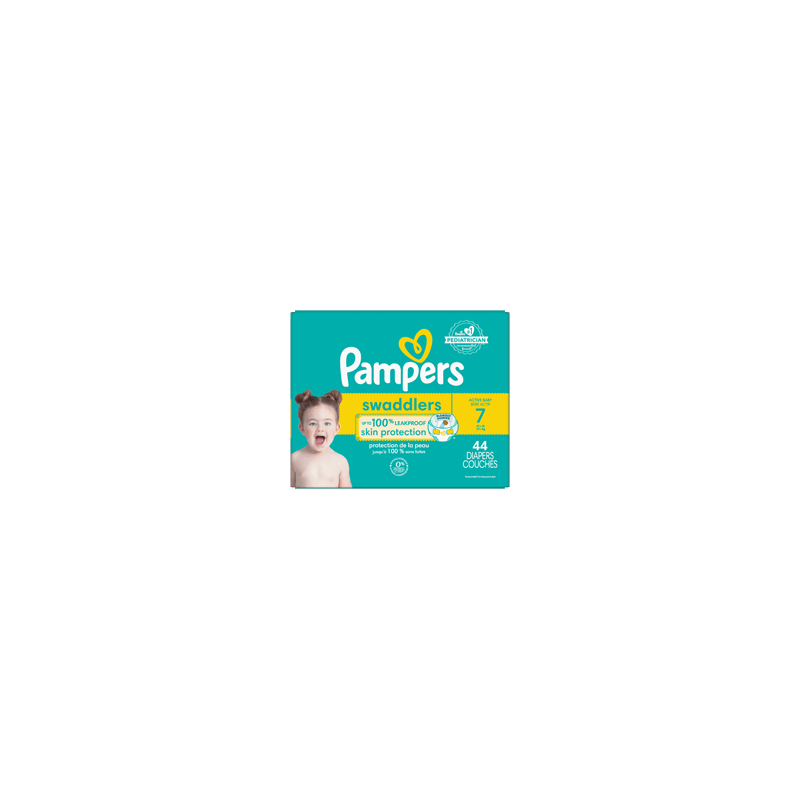 PAMPERS Swaddlers couches pour bébé actif, taille 7, 44 unités