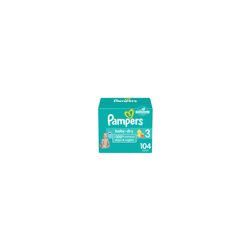 PAMPERS Baby-Dry couches taille 3, 104 unités