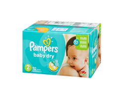 PAMPERS Couches Baby Dry,...