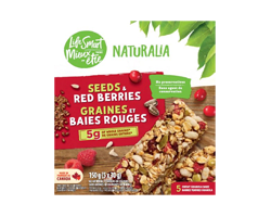 NATURALIA Naturalia barres granola, graines et baies rouges, 150 g