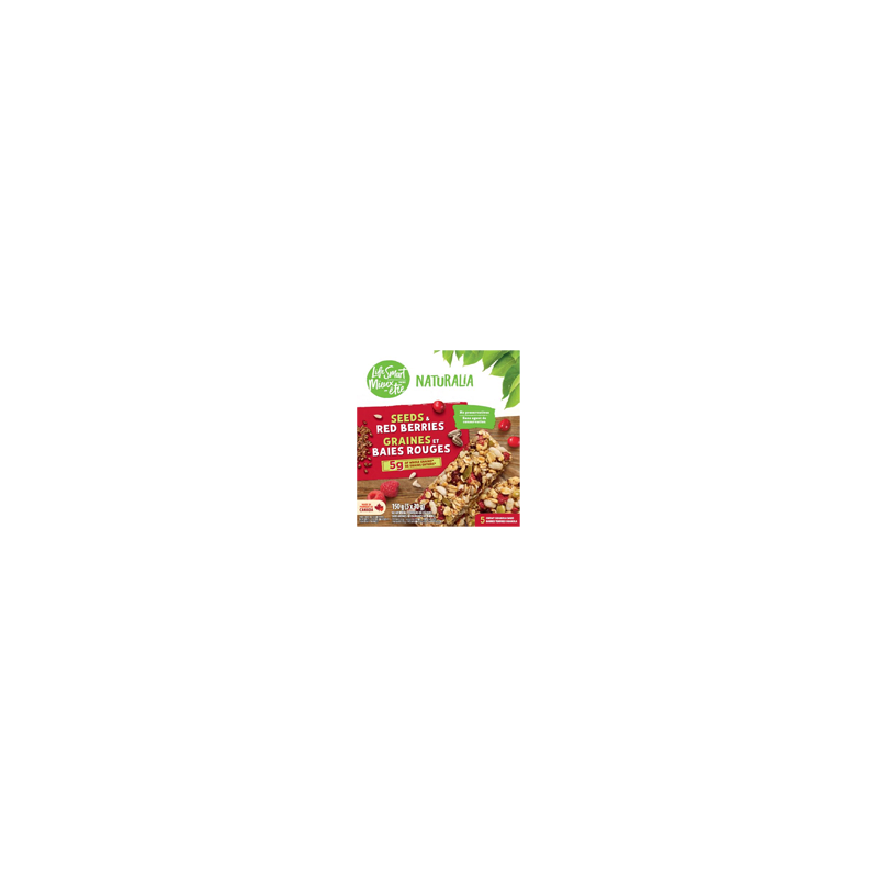 NATURALIA Naturalia barres granola, graines et baies rouges, 150 g