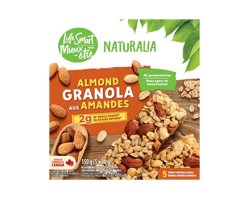 NATURALIA Naturalia barres granola, amandes, 150 g