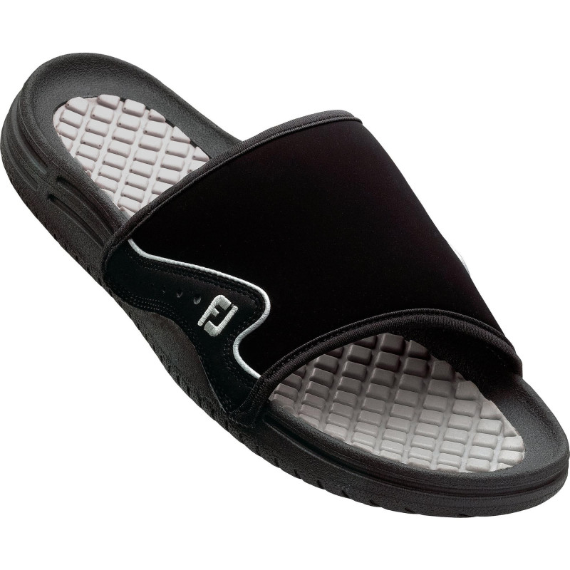 Sandales athlétiques Slide II pour hommes – Noir / Blanc (FJ62903)