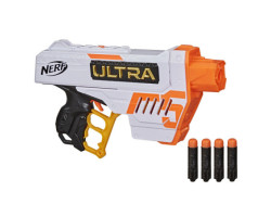 Nerf Ultra - Blaster Five, chargeur intégré 4 fléchettes, 4 fléchettes Nerf Ultra, rangement pour fléchettes, compatible unique