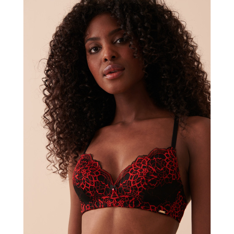 Soutien-gorge doublure légère en dentelle deux-tons