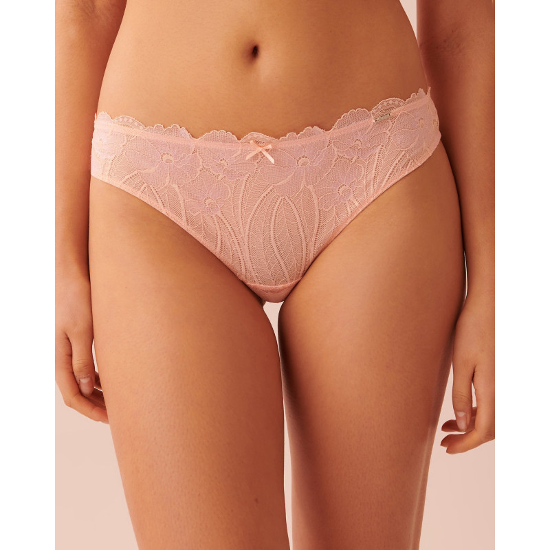 Culotte tanga résille et dentelle