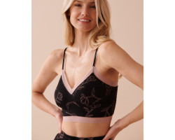 Camisole courte modal et bordure en dentelle