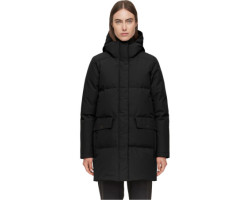 Chloe Hooded Down Winter Coat - Fitted and Straight - Women