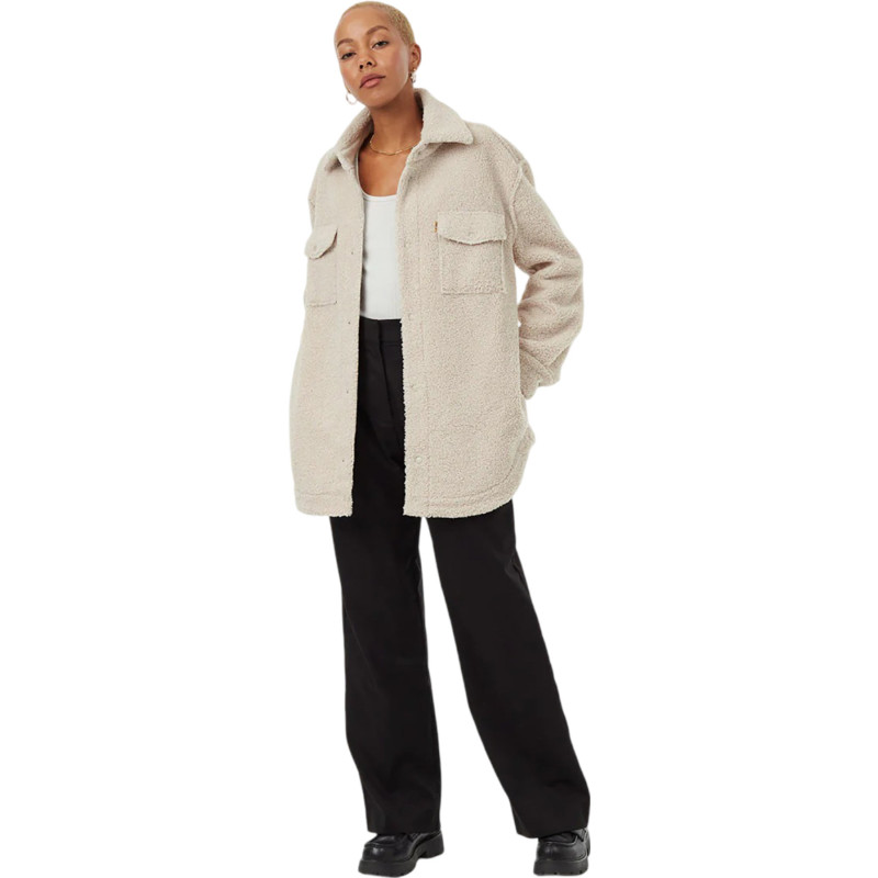 Recycled loopback fleece coat - Women