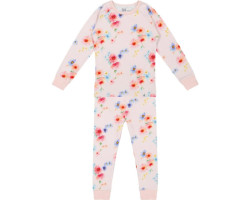 Deux par Deux Ensemble pyjama deux-pièces à manches longues imprimé fleurs en coton biologique - Femme