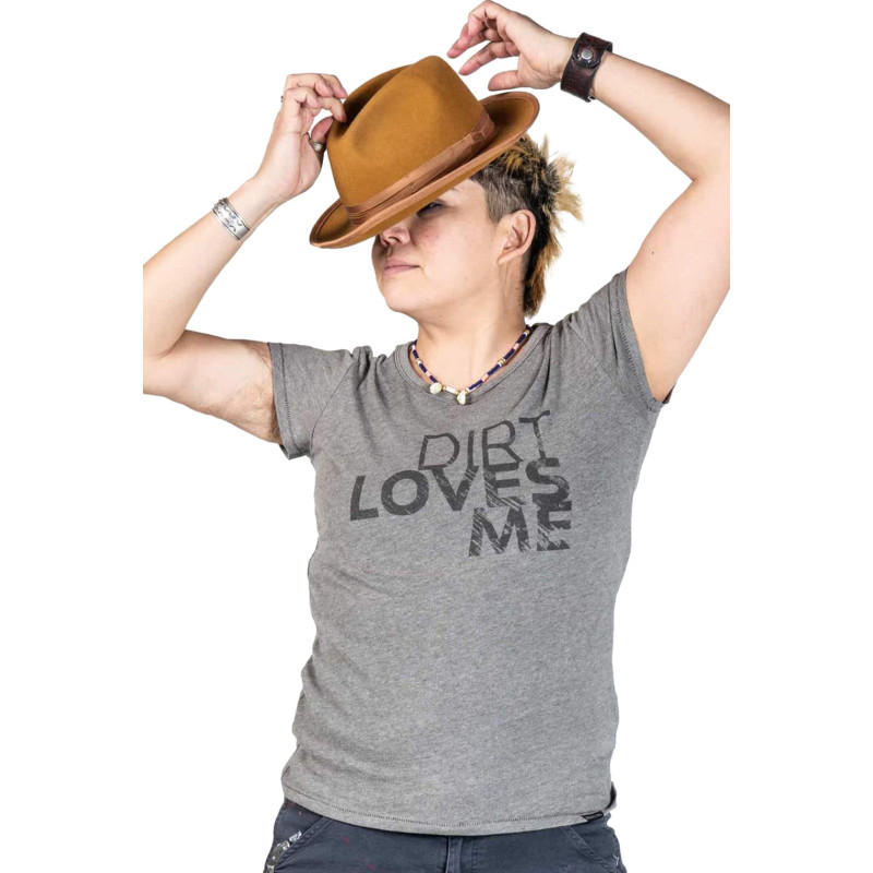 Dirt Loves Me Graphic Crew Neck T-Shirt - Women's