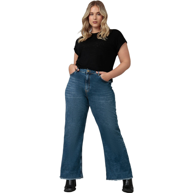 Lola Jeans Jean à jambe large et taille haute Milan - Femme