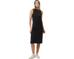 Mid-length knit camisole dress with side slits - Women's