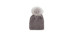 Harricana Bonnet Chunky Torsade avec pompon en fourrure recyclé - Femme